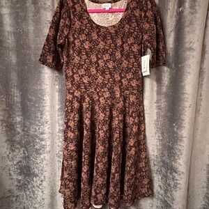 LuLaRoe Nicole Fit & Flare Midi Dress